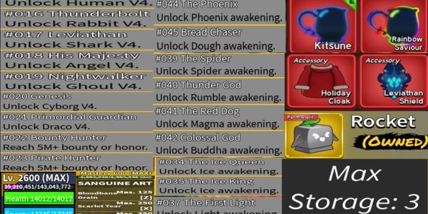 Account Blox Fruits 7 Race V4 (Spec Description)