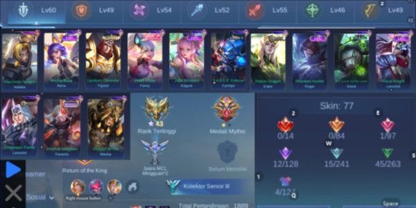 Buy Account (799) MLBB Account with Max Emblem Level 1, Collector ...