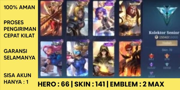 Ml Sultan 2 Collector 61 Hero 70 Skin Account