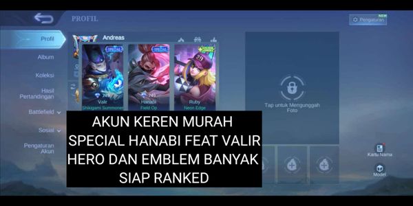 SPECIAL COOL ACCOUNT HANABI FEAT VALIR HERO AND MANY EMBLEMS READY FOR RANKED