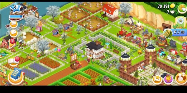 Hay Day account with 70,000 coins, barn 750, silo 575. This is a cool account.