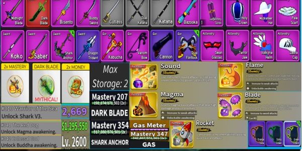Account Blox Fruits 5 Permanent Fruits (Spec Description)