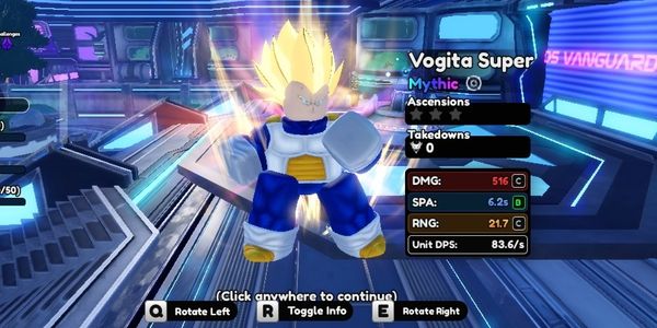 Account Starter Anime Vanguards - Mythic VOGITA SUPER