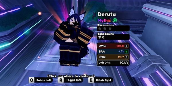 Account Starter Anime Vanguards - Mythic DERUTA
