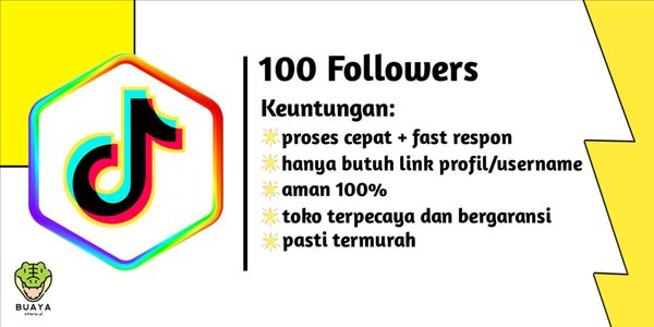 Per 100 Followers TikTok Fast! (No Refill)