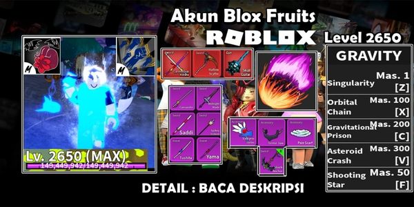 Blox Fruit Account Sanguine Art Race Shark V4 Full Gear T10 Shark Anchor CDK Hallowscythe Skull Guitar Full Skill Gravity Fruit