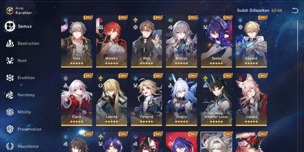 HSR Account (Lv 70) Castorice (Sign) + Anaxa + The Herta (Sign) + Acheron + Firefly + Rappa + Sparkle (Sign) + Ruan Mei + Jiaoqiu + Dan Heng IL (Sign) +
