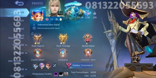 Mobile Legends account with 4 legendary skins, on the way to 5