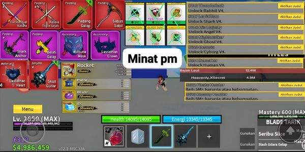 Akun bloxfruit GG Full v4 Ber gp lvl max