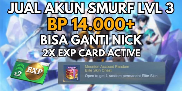 FRESH SMURF ACCOUNT MLBB LVL 3 CHEAP