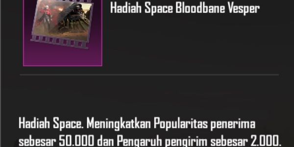 Popularity PUBGM Bloodbane Vesper (+50,000)