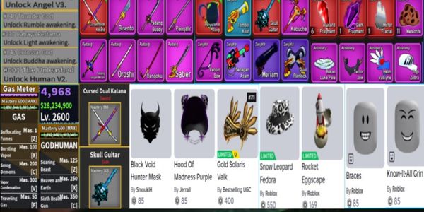 Account Blox Fruits Used Gas Fruits (Spec Description)