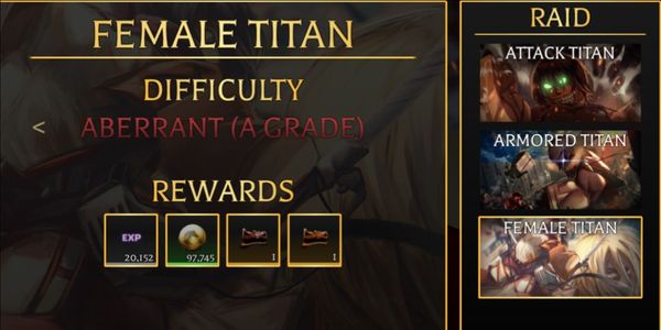Carry Raid Female Titan (Abberant)