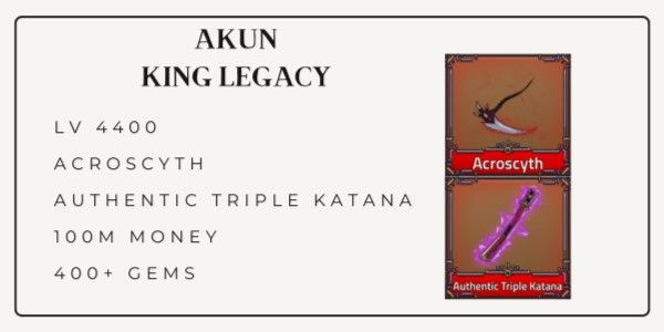 AKUN KING LEGACY - MURAMASA, ACROSCYTH