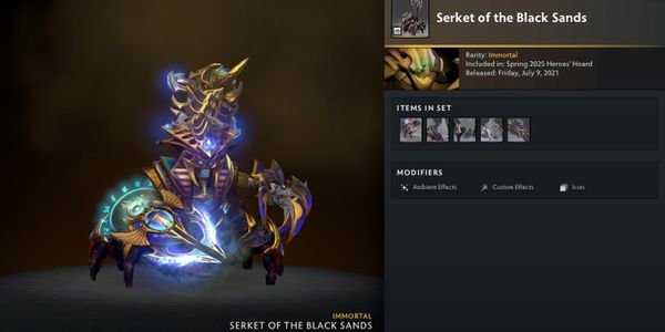 Serket of the Black Sands (Sand King Set Immortal) Spring 2025 Heroes Hoard