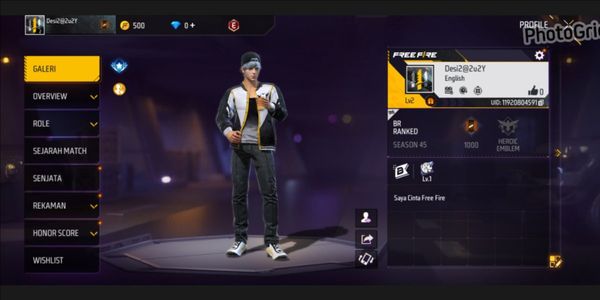 FREE FIRE LEVEL 1 BLANK ACCOUNT