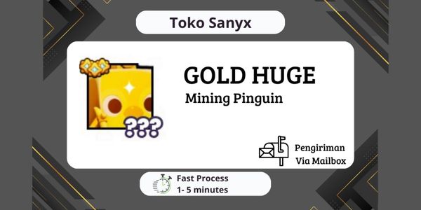Golden Huge Mining Penguin