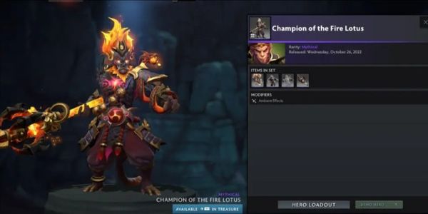 Champion of the Fire Lotus (Monkey King Set) Collector Cache TI11 - SUDAH UNBUNDLED