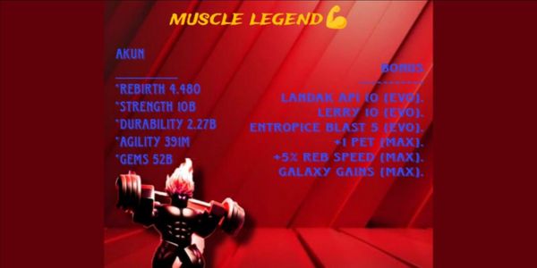 Akun Muscle legend REBIRTH 4.480 (deptol)