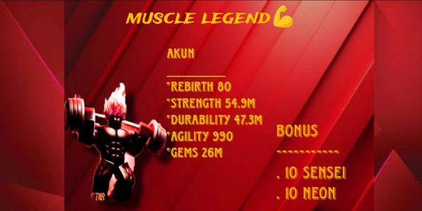akun muscle legend rebirth 80 (deptol)