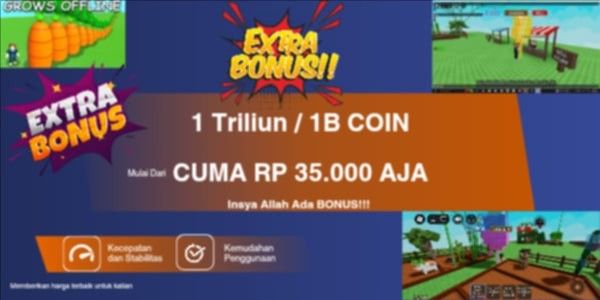 1B Coins Grow A Garden Insya Allah ada BONUS!!!