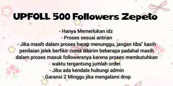Upfollow 500 Zepeto Followers