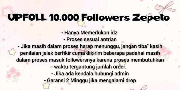 Upfollow 10,000 Zepeto Followers