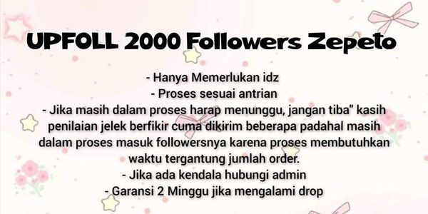 Upfollow 2000 Followers Zepeto
