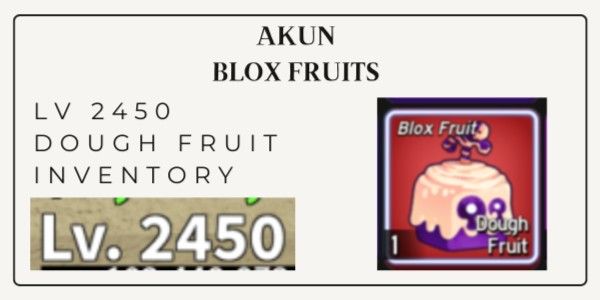 Blox Fruit - LV 2450 + DOUGH INVENTORY