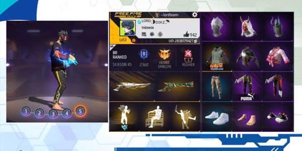 Akun Free Fire, Evo Max 1 Tinju, SG DUA RASA GURUN DAN TEROMPET VAULT BNYK