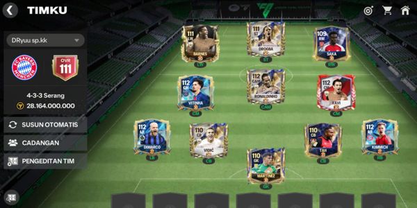 OVR ACCOUNT 111, OVERPOWER, FULL GOLD EVO, LEVEL 25-30, COIN ASSET 604JT (BARNES)