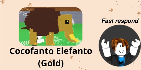 Cocophant Elephant (Gold)