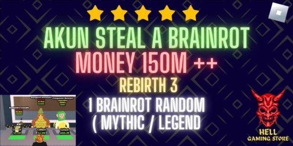 Account 3 Rebirth Money 150M+ | Steal A Brainrot