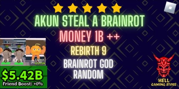 Account 9 Rebirth Money 5B+ | Steal A Brainrot