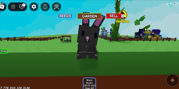 Huge Black Bunny - Grow A Garden