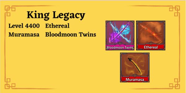 King Legacy Account - BLOODMOON ETHEREAL MURAMASA