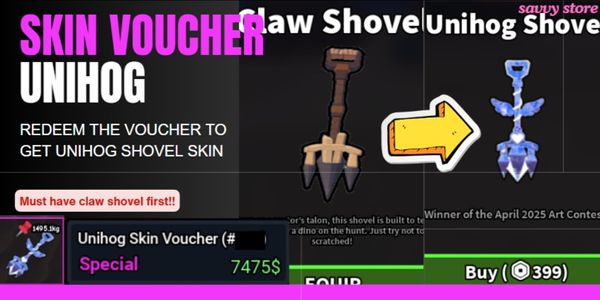 Unihog Skin Voucher for Claw Shovel | Dig It RBL