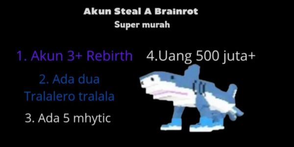 Cheap account 3+ Rebirth plus 2 Tralalero Tralala and 5 mythic