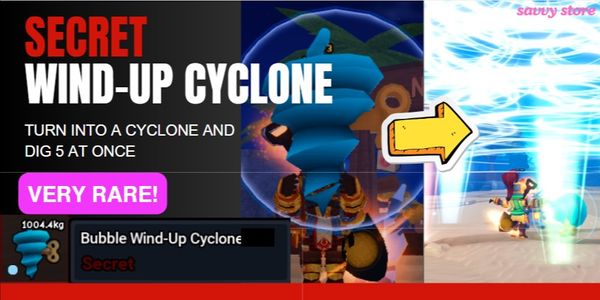 Secret Wind-up Cyclone | Dig 5 piles at once! Dig It RBL