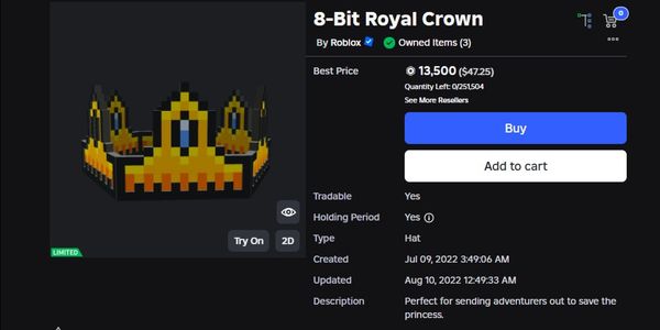 Beli Item 8 Bit Royal Crown Roblox Termurah Mei 2026 Itemku Djkj3y0lanlm4wc5d6mp9n Thumbnail 
