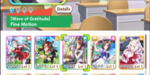 Uma Musume Global Fine Motion LB1 + 2 SSR Support Card