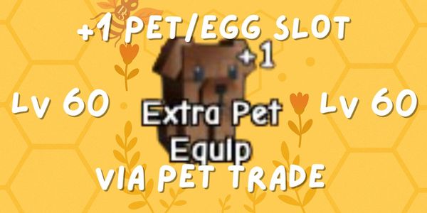 Pet Level / Age 60 (for Pet / Egg Slot Upgrade)