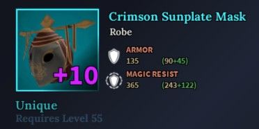 Crimson Sunplate Mask (+10) - Devas Of Creation