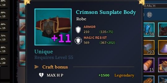 Crimson Sunplate Body (+11) - Devas Of Creation