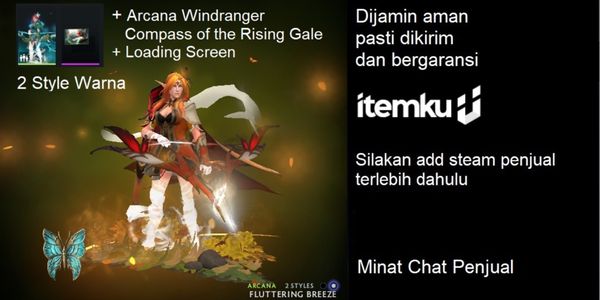 Fluttering Breeze + Compass of the Rising Gale Bundle Arcana (Windranger Set Winter 2024 Heroes' Hoard Collector's Cache)