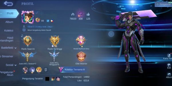 amz94 selling Sultan account, Alucard legend skin, cool and abundant effects, abundant emotes, all max emblems, very good win rate, abundant items.