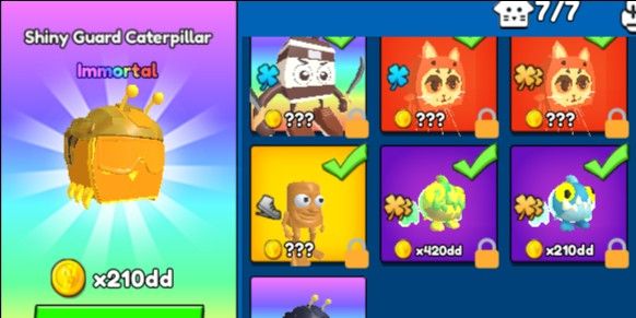 "Shiny Guard Caterpillar (210dd) - Immortal Pet"