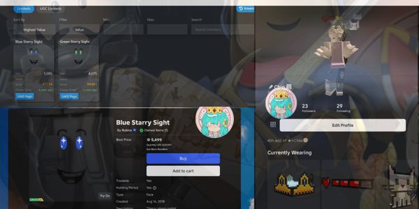 Beli Item Limited Item RBL Blue Starry Night Face Roblox Terlengkap dan ...