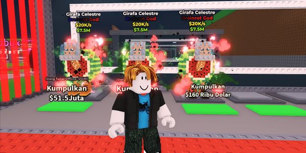Akun Steal A Brainrot - 3 Celestial Giraffe (Normal/Gold/Diamond/Candy/Rainbow) (Check Description)