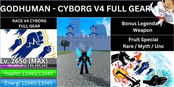 ACC BLOX FRUIT CYBORG V4 FULL GEAR GOD HUMAN